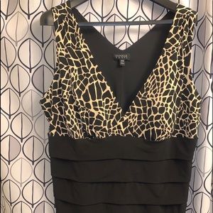 Enfocus Studio Cream and Black Dress